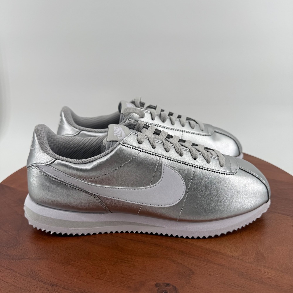 Nike Cortez ‎ Metallic Silver Retro Y2K Sneakers IR0042-001 Women's Size 11